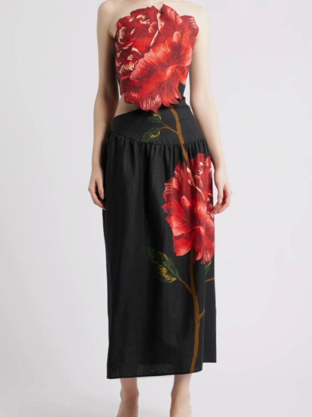 New Farm Rio Rosalia Artisanal Midi Dress - Picture 3 of 9